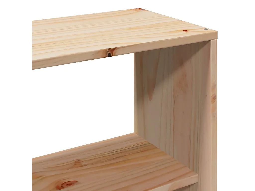 Massivholzbett mit Regal ohne Matratze 120x200 cm