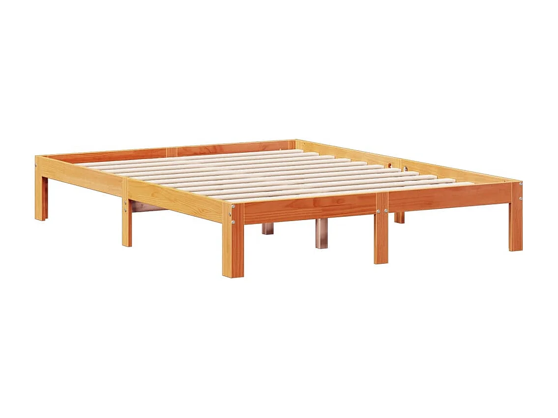 Cama com estante sem colchão 140x190 cm pinho maciço
