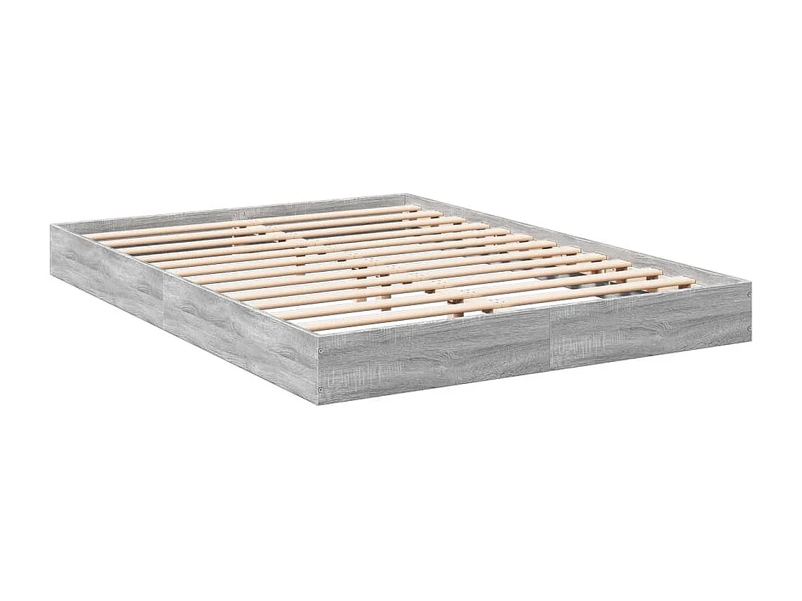 Cadre de lit sans matelas sonoma gris 120x190 cm