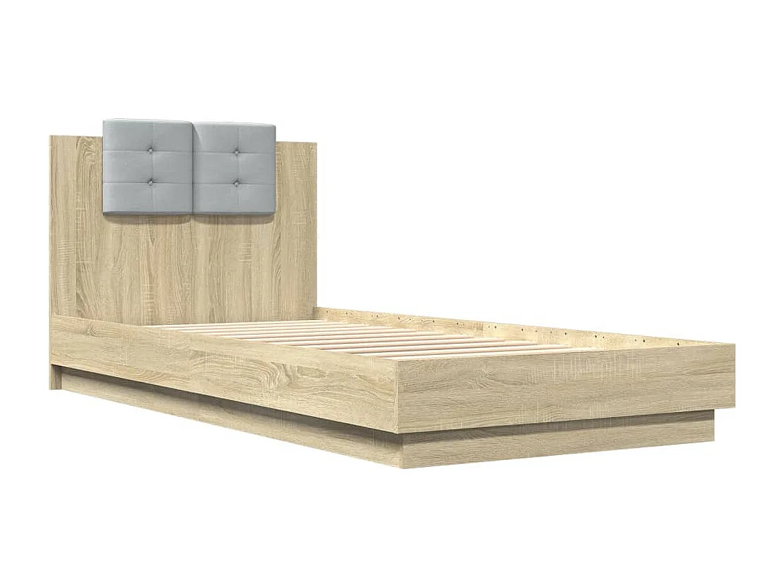Bettgestell mit Kopfteil Sonoma-Eiche 90x200 cm Holzwerkstoff