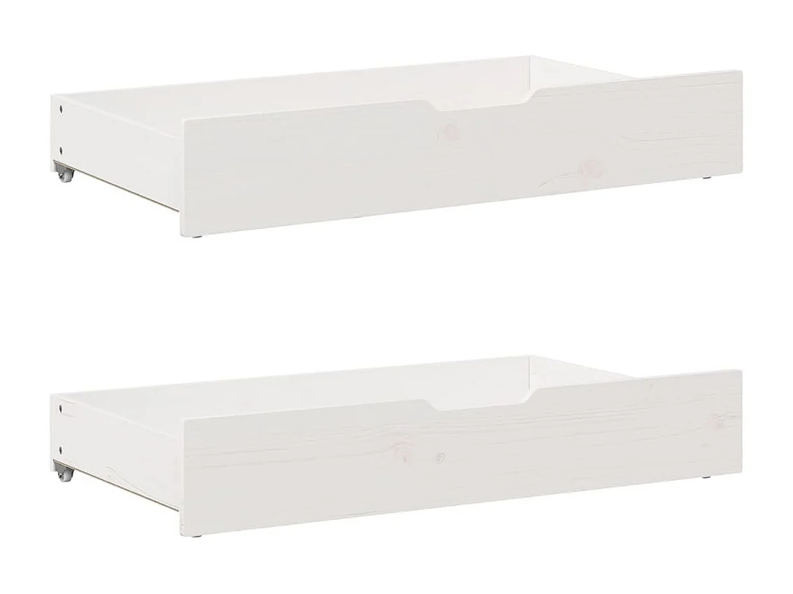 Cadre de lit sans matelas blanc 75x190 cm bois de pin massif