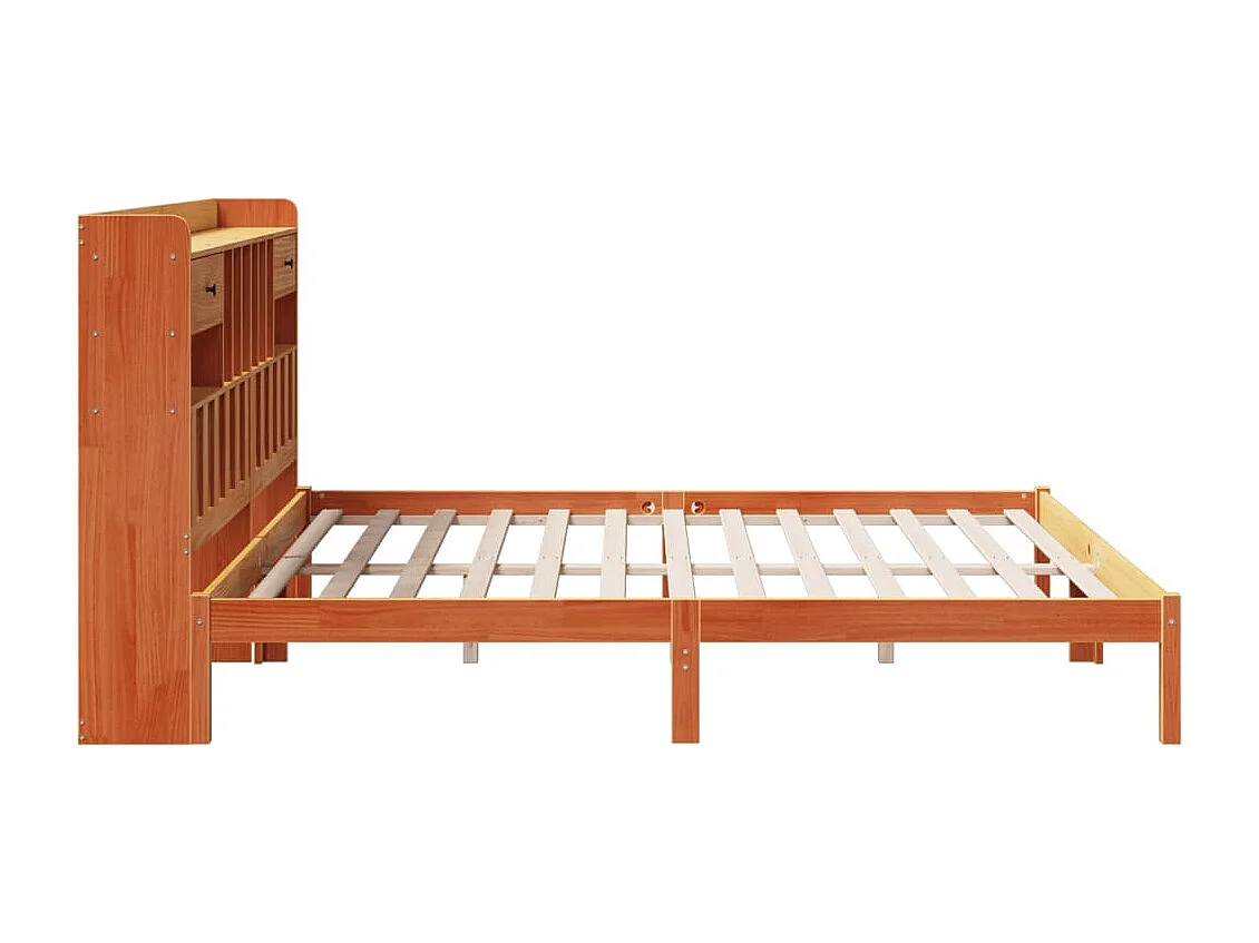 Cama com estante sem colchão 180x200 cm pinho maciço