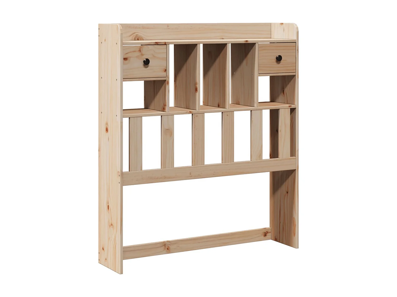 Cama con estantería sin colchón madera maciza de pino 90x190 cm