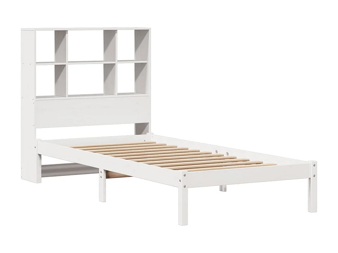Cama con estantería sin colchón madera maciza de pino 90x190 cm