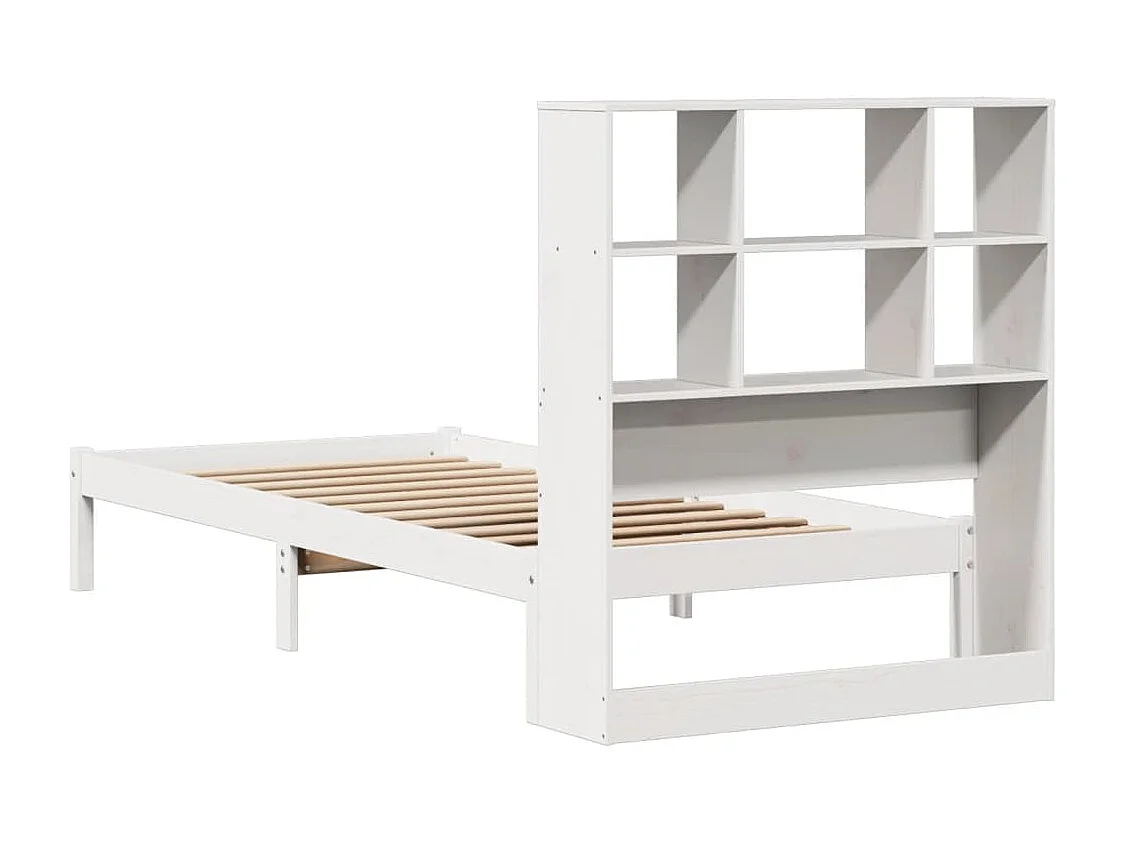 Cama con estantería sin colchón madera maciza de pino 90x190 cm