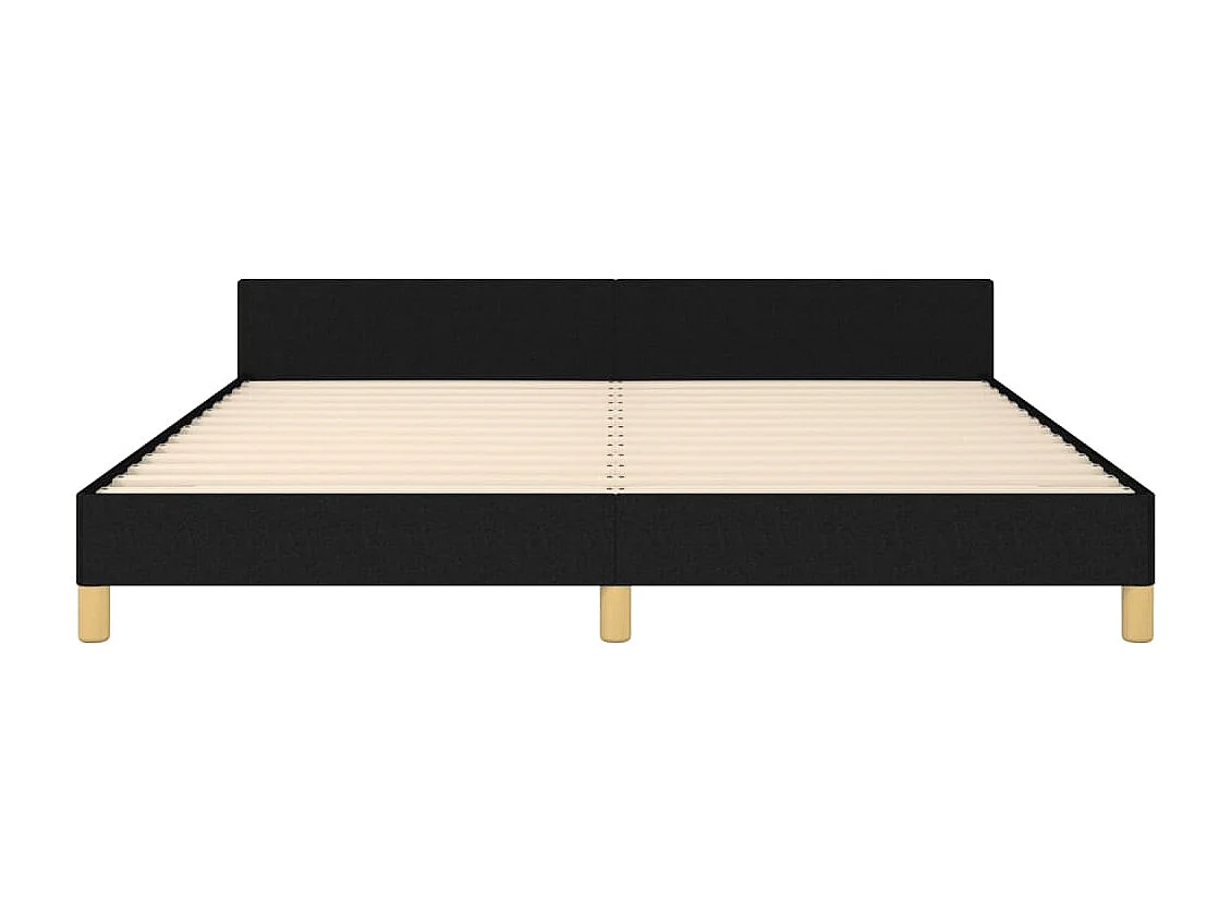 Giroletto senza Materasso Nero 160x200 cm in Tessuto