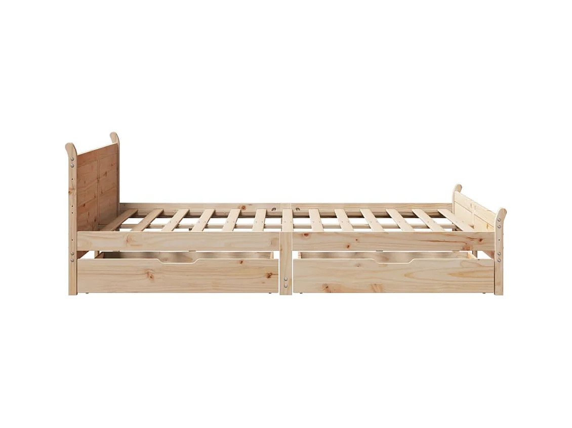 Cadre de lit sans matelas 150x200 cm bois de pin massif