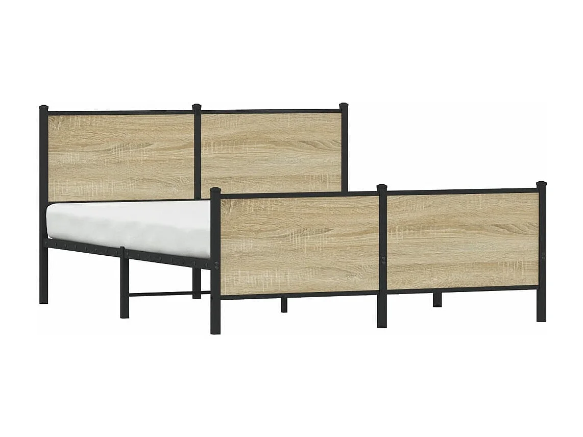 Giroletto senza Materaso in Metallo Rovere Sonoma 140x190 cm