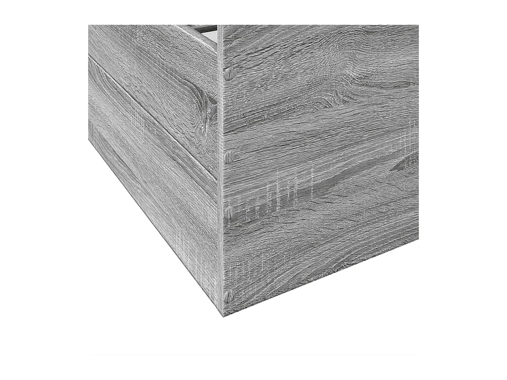 Estrutura de cama c/ gavetas derivados madeira cinza sonoma