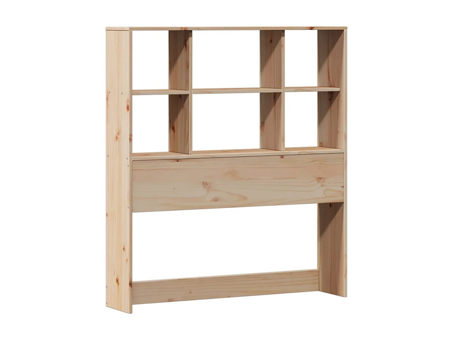 Lit bibliothèque sans matelas 90x190 cm bois de pin massif