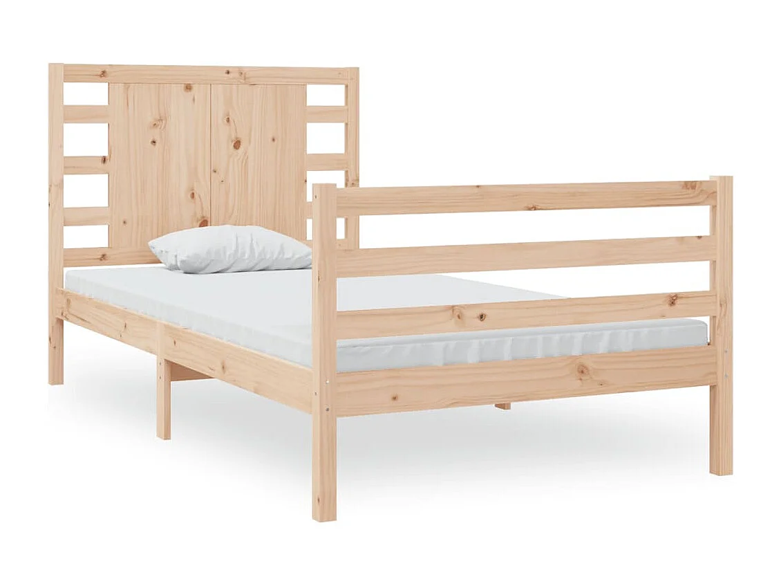 Massivholzbett ohne Matratze 75x190 cm Kiefernholz