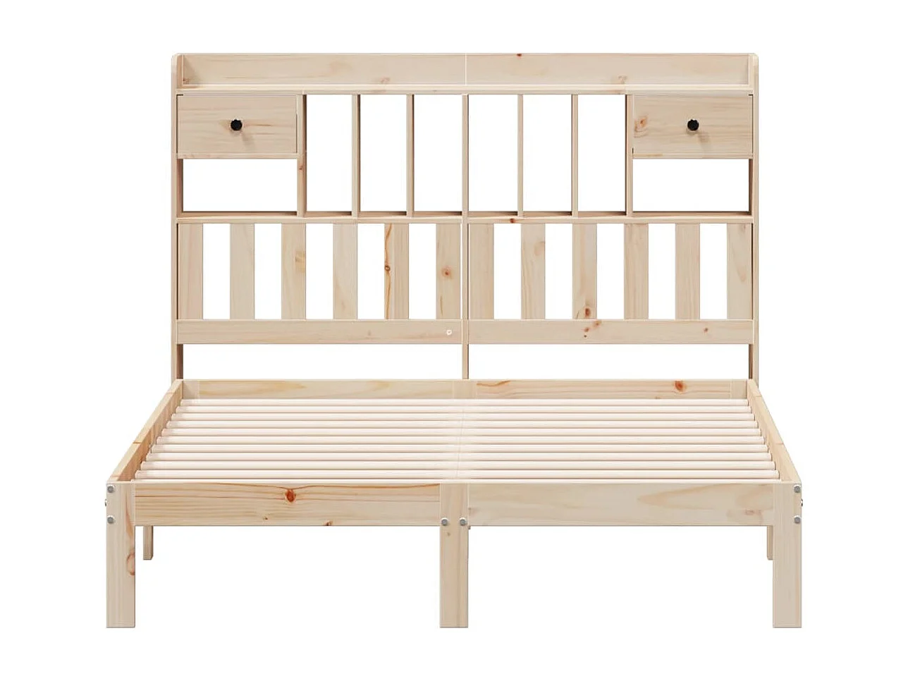 Cama com estante sem colchão 160x200 cm pinho maciço