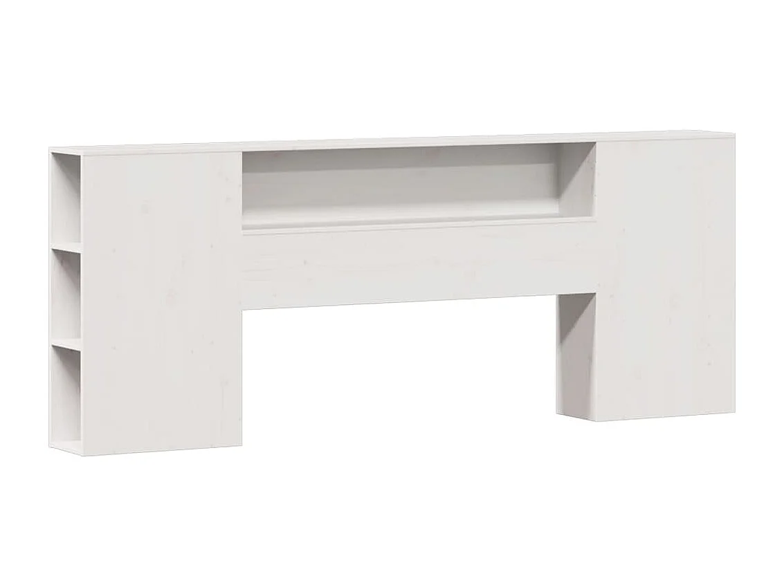 Letto Libreria senza Materasso Bianco 200x200 cm Legno di Pino