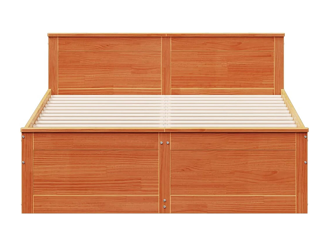 Giroletto senza Materasso con Testata Marrone Cera 150x200 Pino