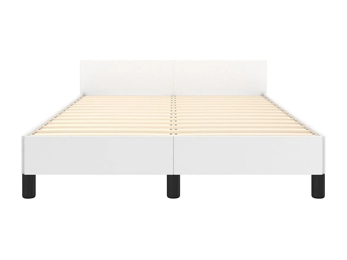 Cadre de lit sans matelas blanc 120x190 cm similicuir