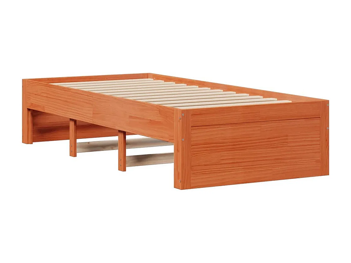 Cadre de lit sans matelas avec tiroirs 90x200cm bois pin massif