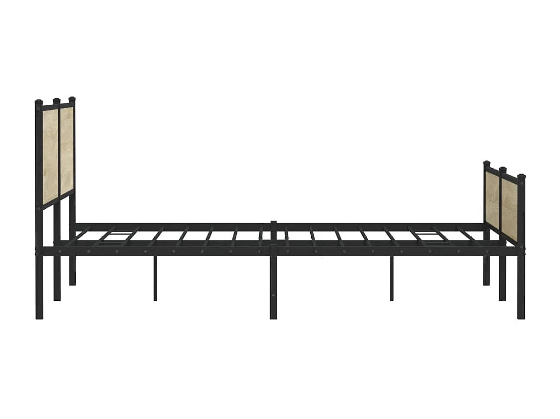 Cadre de lit en métal sans matelas chêne sonoma 193x203 cm