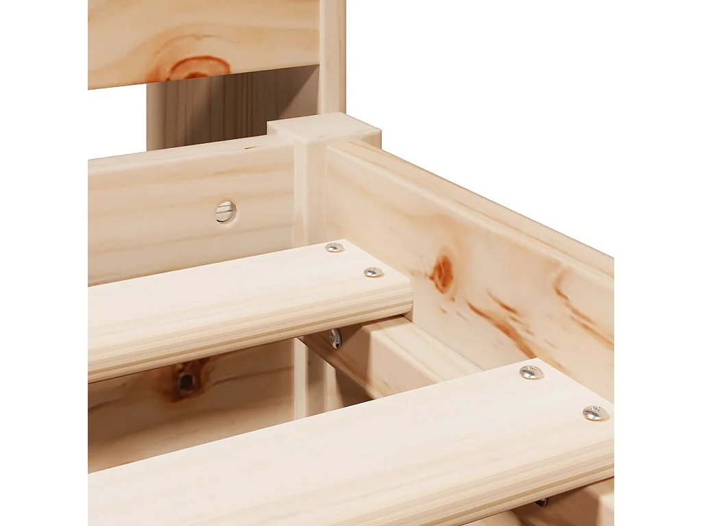 Letto Libreria senza Materasso 180x200 cm in Legno di Pino