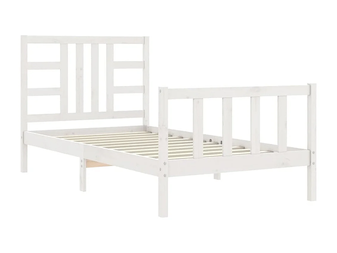 Cadre de lit sans matelas blanc 100x200 cm bois de pin massif