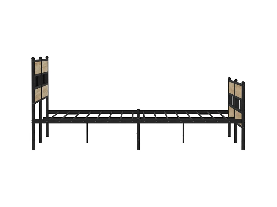 Bedframe zonder matras metaal sonoma eikenkleurig 193x203 cm