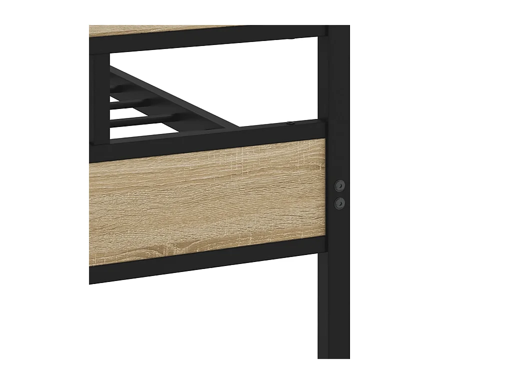 Bedframe zonder matras metaal sonoma eikenkleurig 193x203 cm