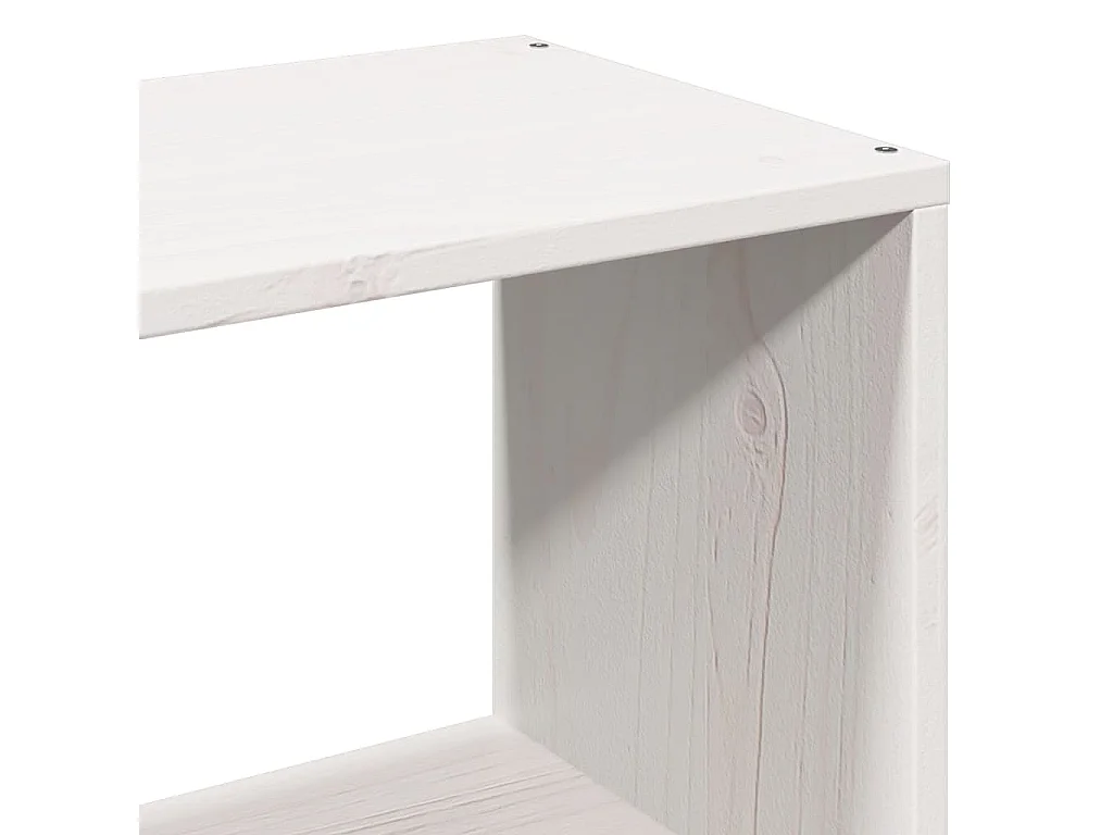 Letto Libreria senza Materasso Bianco 160x200 cm Legno di Pino