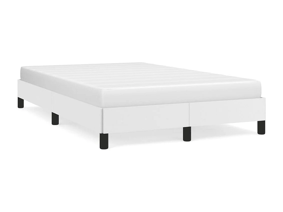Cadre de lit sans matelas blanc 120x190 cm similicuir