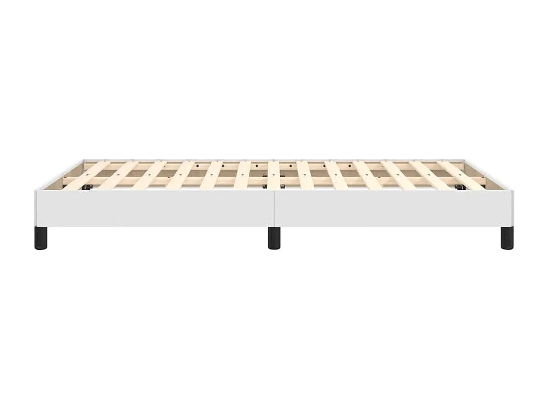 Cadre de lit sans matelas blanc 120x190 cm similicuir