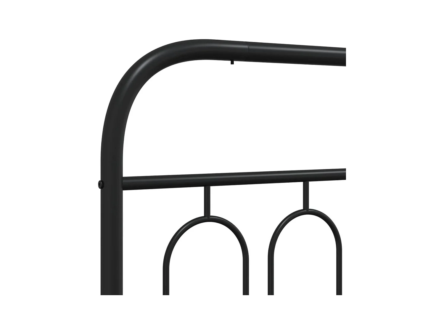 Giroletto con Testiera in Metallo Nero 107x203 cm