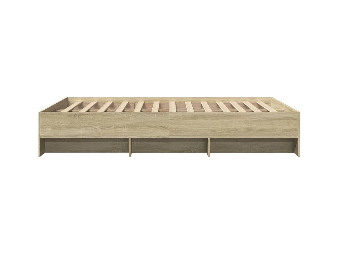 Cadre de lit sans matelas chêne sonoma 120x190 cm