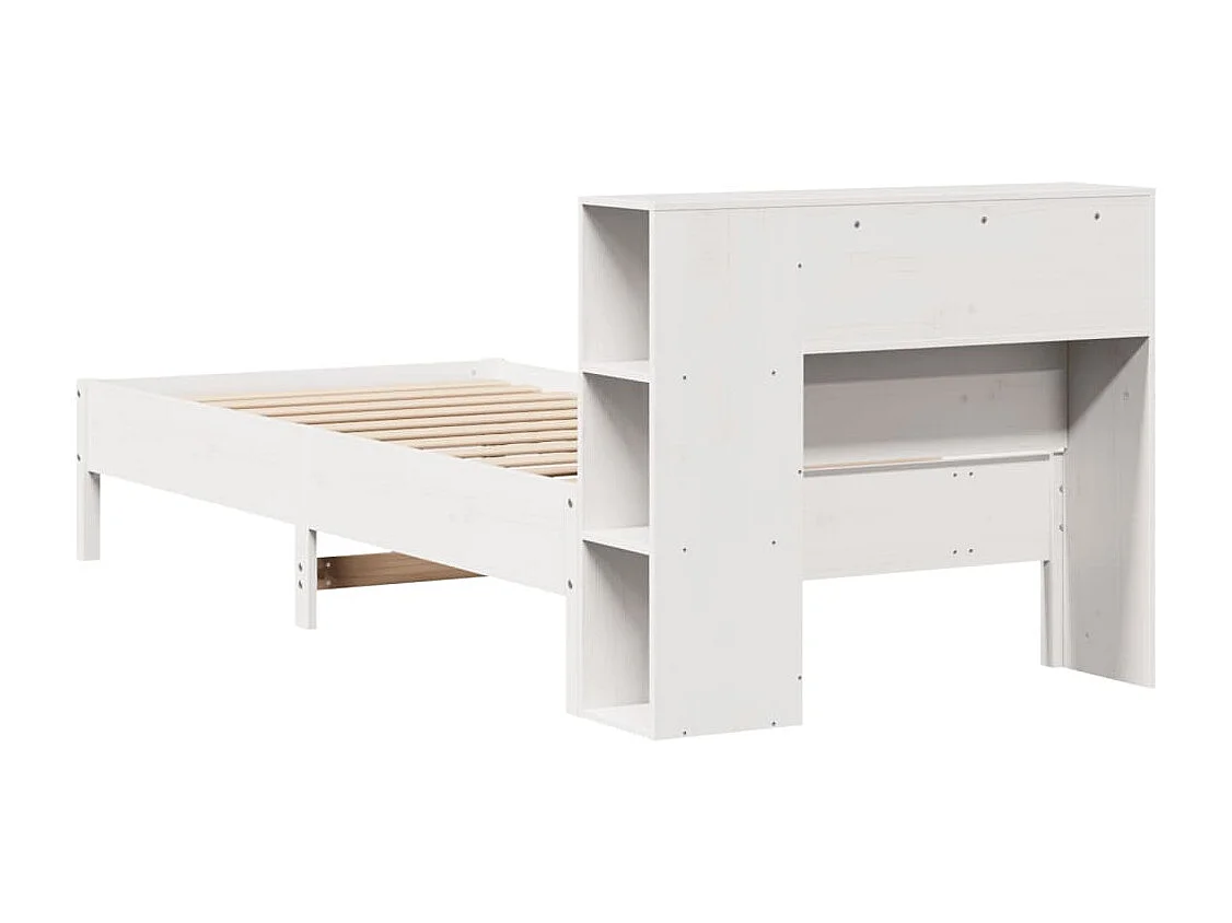 Letto con Libreria senza Materasso 75x190 cm in Legno Pino