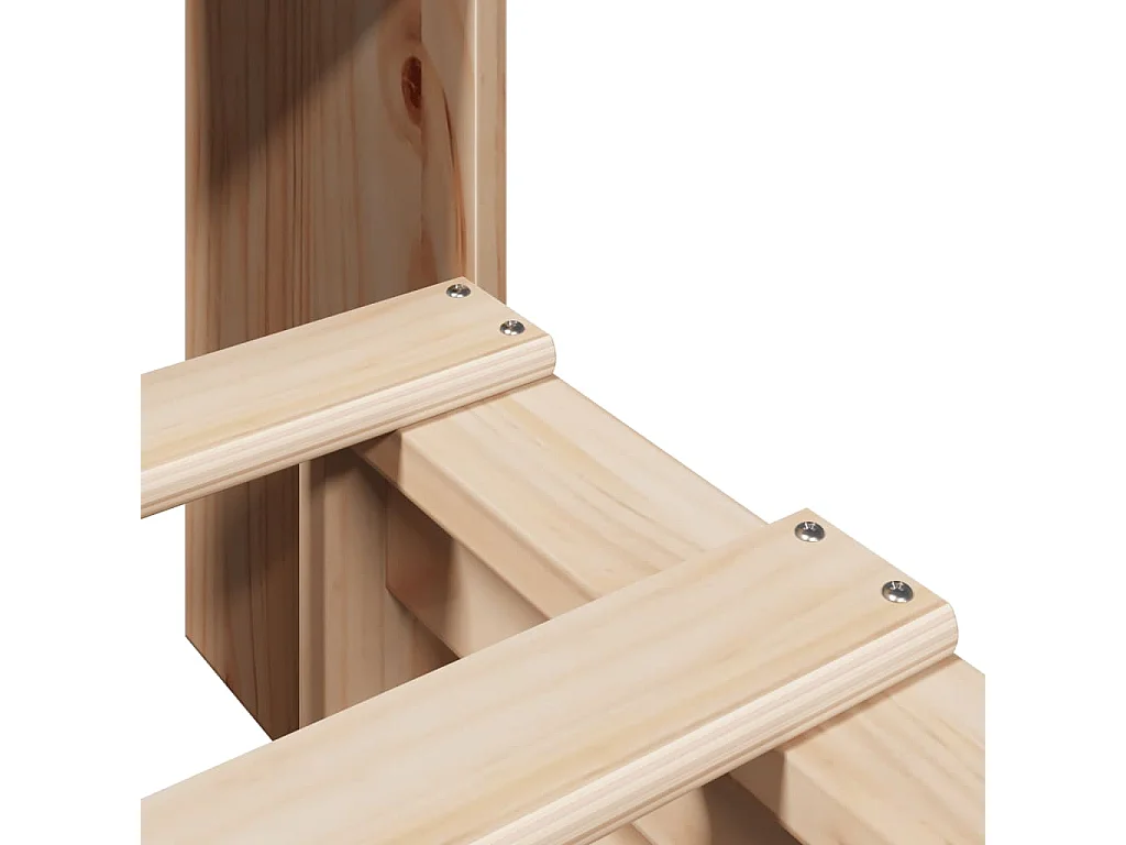 Massivholzbett mit Regal ohne Matratze 90x190 cm