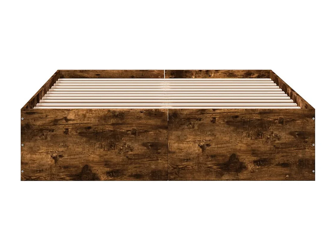 Estructura de cama madera de ingeniería roble ahumado 140x200cm