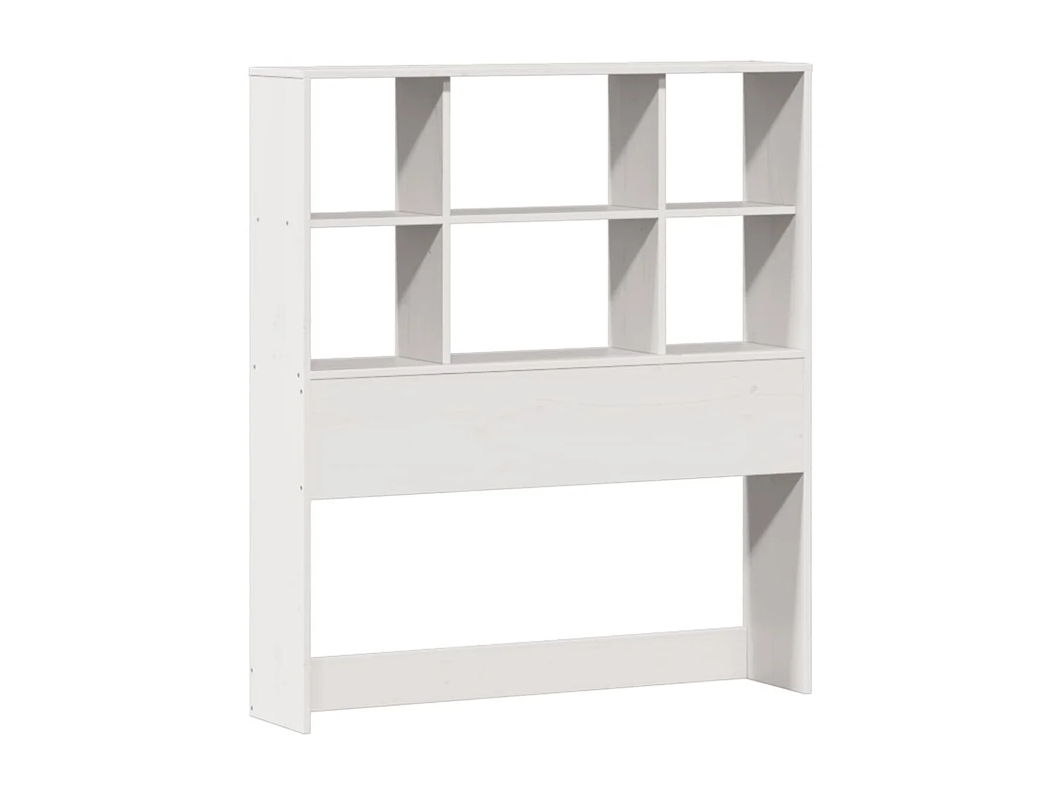 Cama con estantería sin colchón madera maciza blanco 90x200 cm