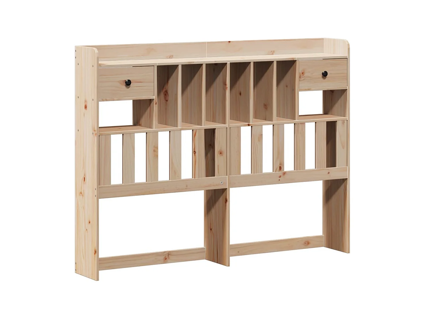 Lit bibliothèque sans matelas 140x190 cm bois de pin massif