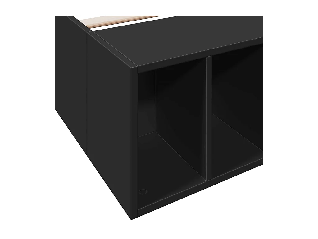 Estrutura de cama 90x200 cm derivados de madeira preto