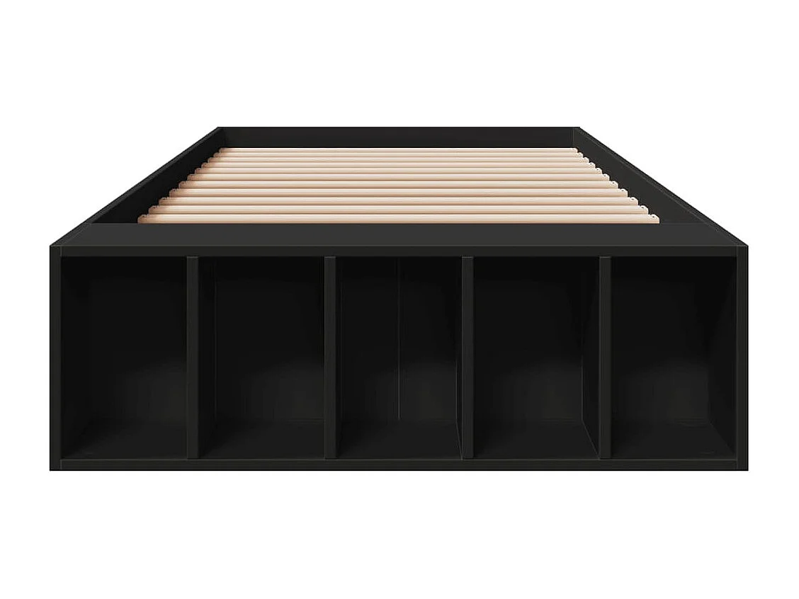 Cadre de lit sans matelas noir 90x200 cm