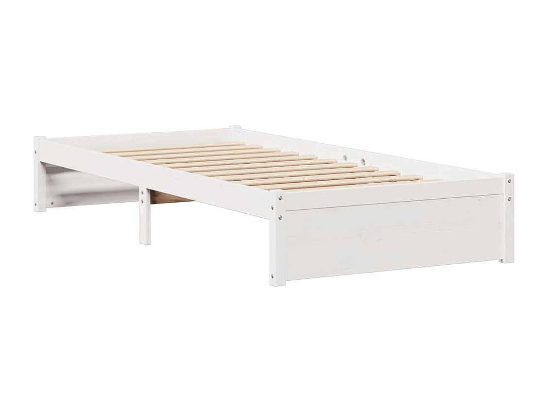 Cama con estantería sin colchón madera maciza de pino 90x190 cm