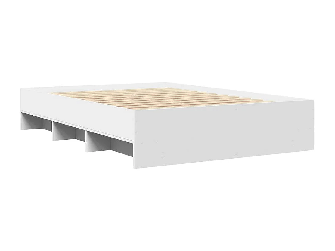 Estrutura de cama 135x190 cm derivados de madeira branco