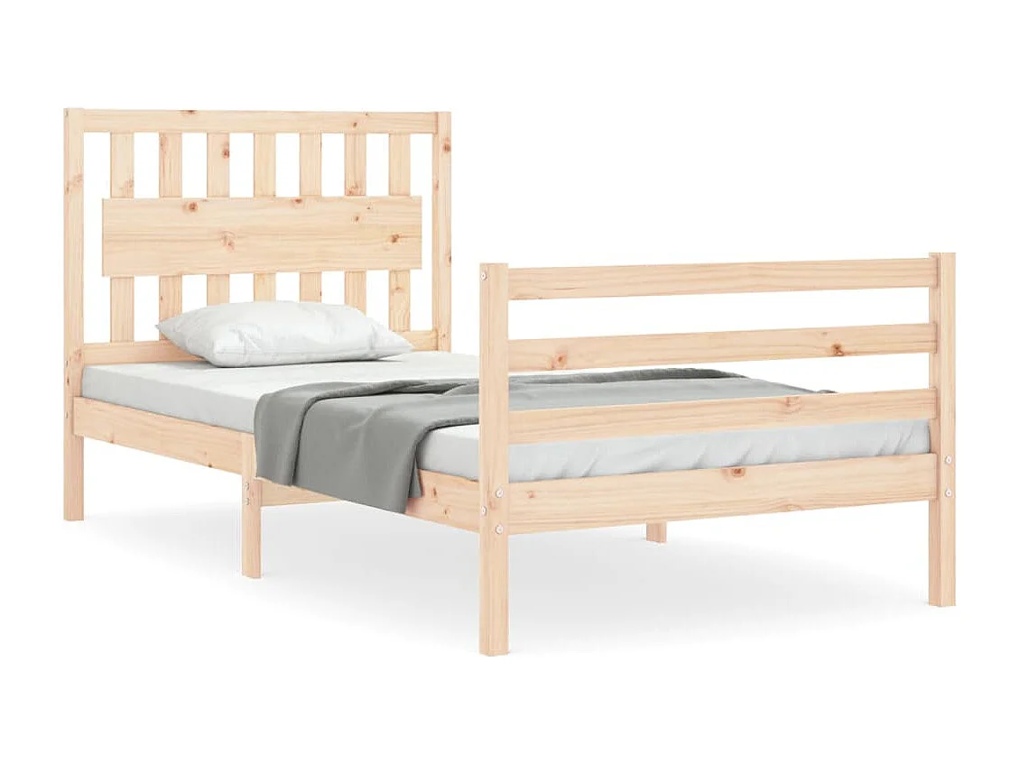 Cadre de lit sans matelas 100x200 cm bois massif