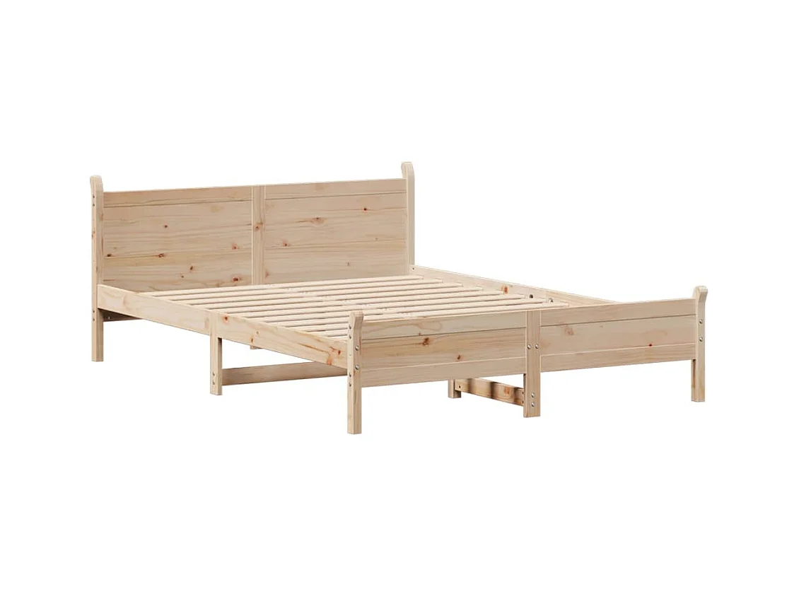 Cadre de lit sans matelas 120x200 cm bois de pin massif