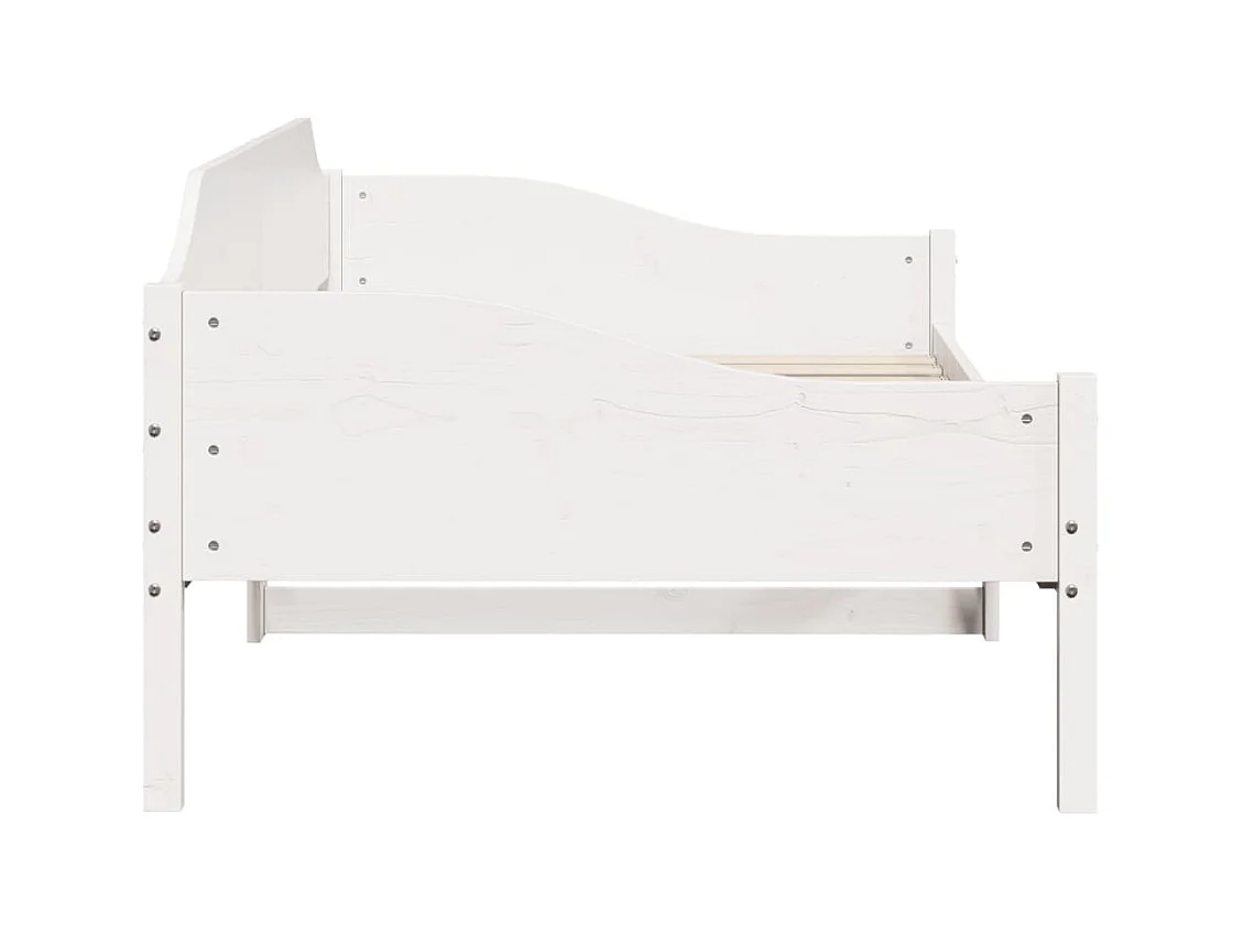 Cadre de lit sans matelas blanc 80x200 cm bois massif de pin