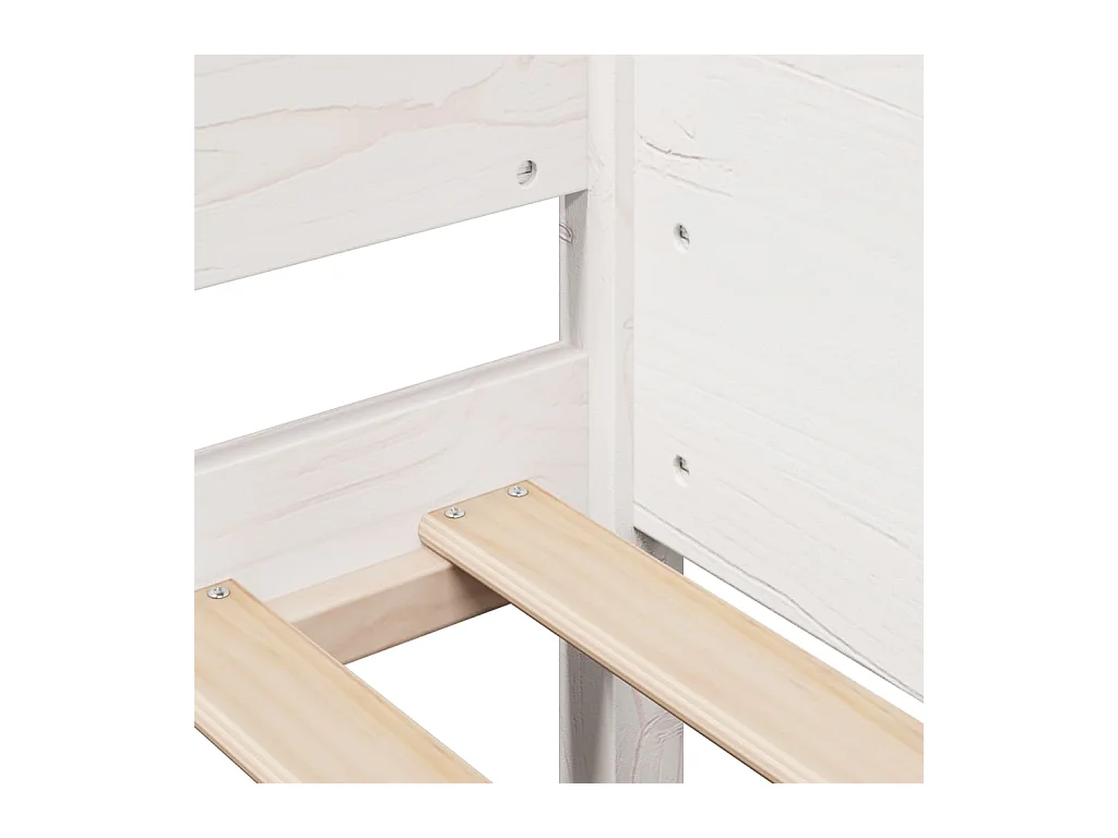Cadre de lit sans matelas blanc 80x200 cm bois massif de pin
