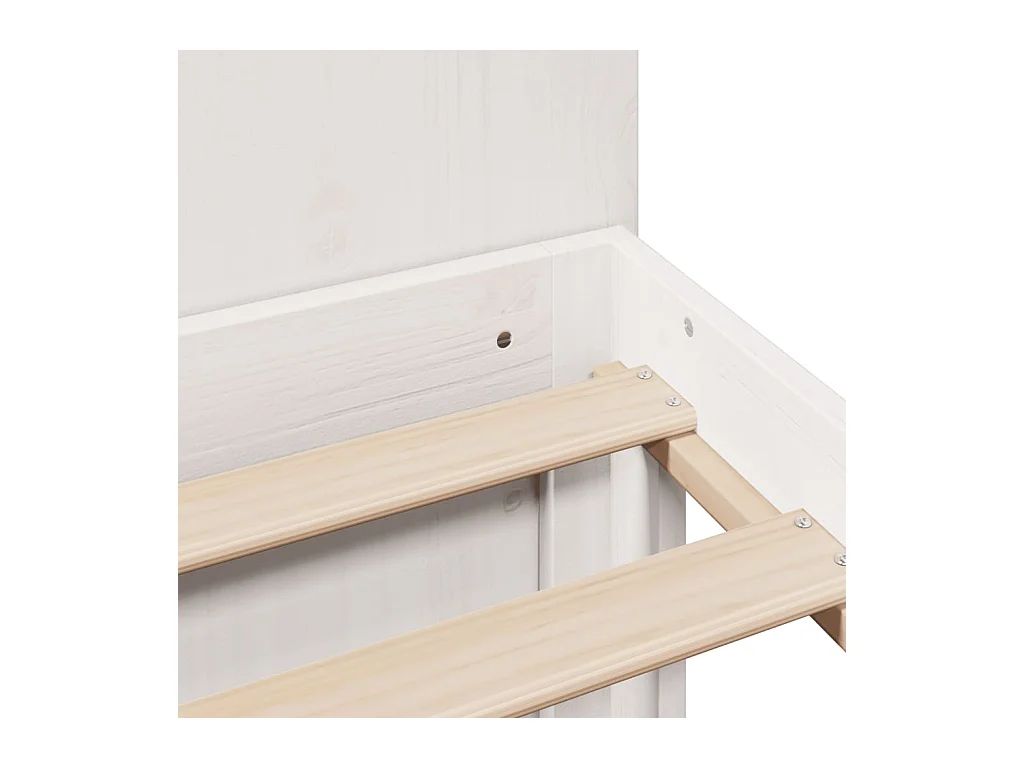 Letto Libreria senza Materasso Bianco 140x190 cm Legno di Pino