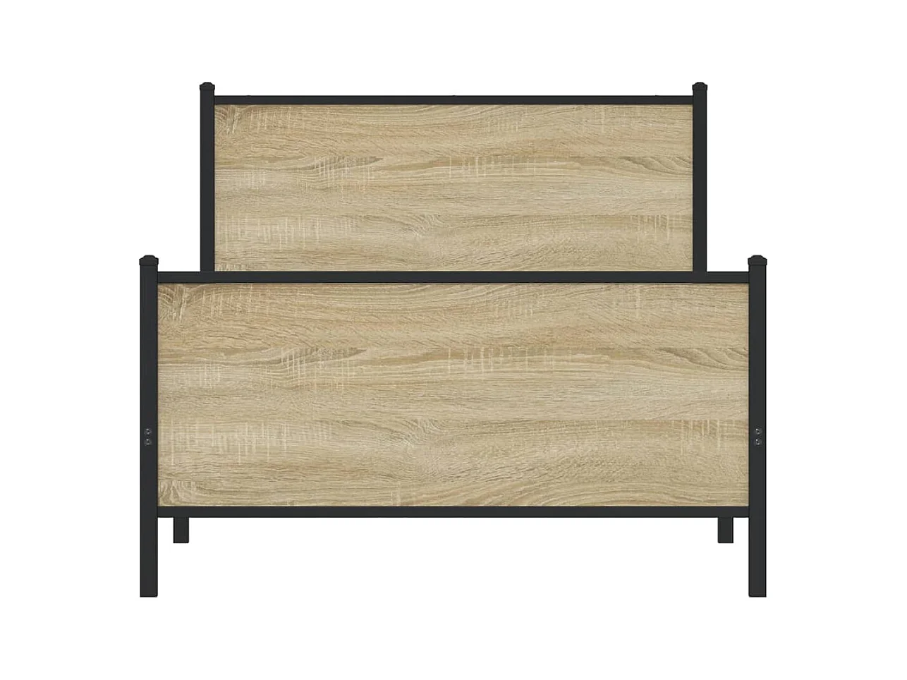 Cadre de lit en métal sans matelas chêne sonoma 100x200 cm