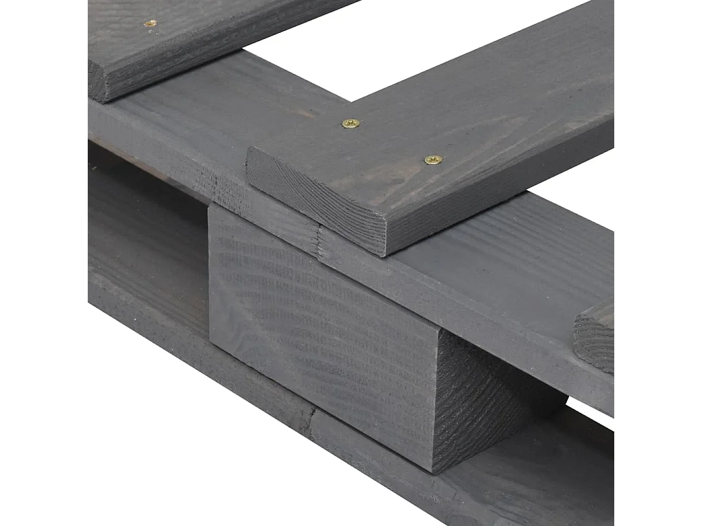 Bedframe met hoofdbord massief grenenhout grijs 140x200 cm