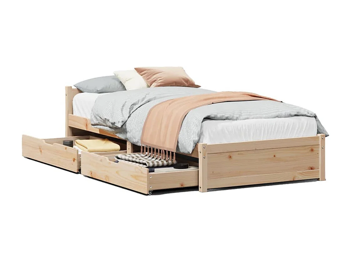 Cadre de lit sans matelas 90x190 cm bois de pin massif