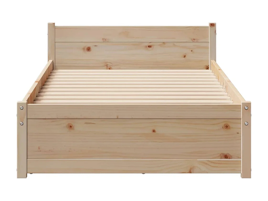 Cadre de lit sans matelas 90x190 cm bois de pin massif