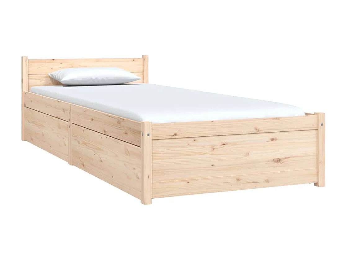 Cadre de lit sans matelas avec tiroirs