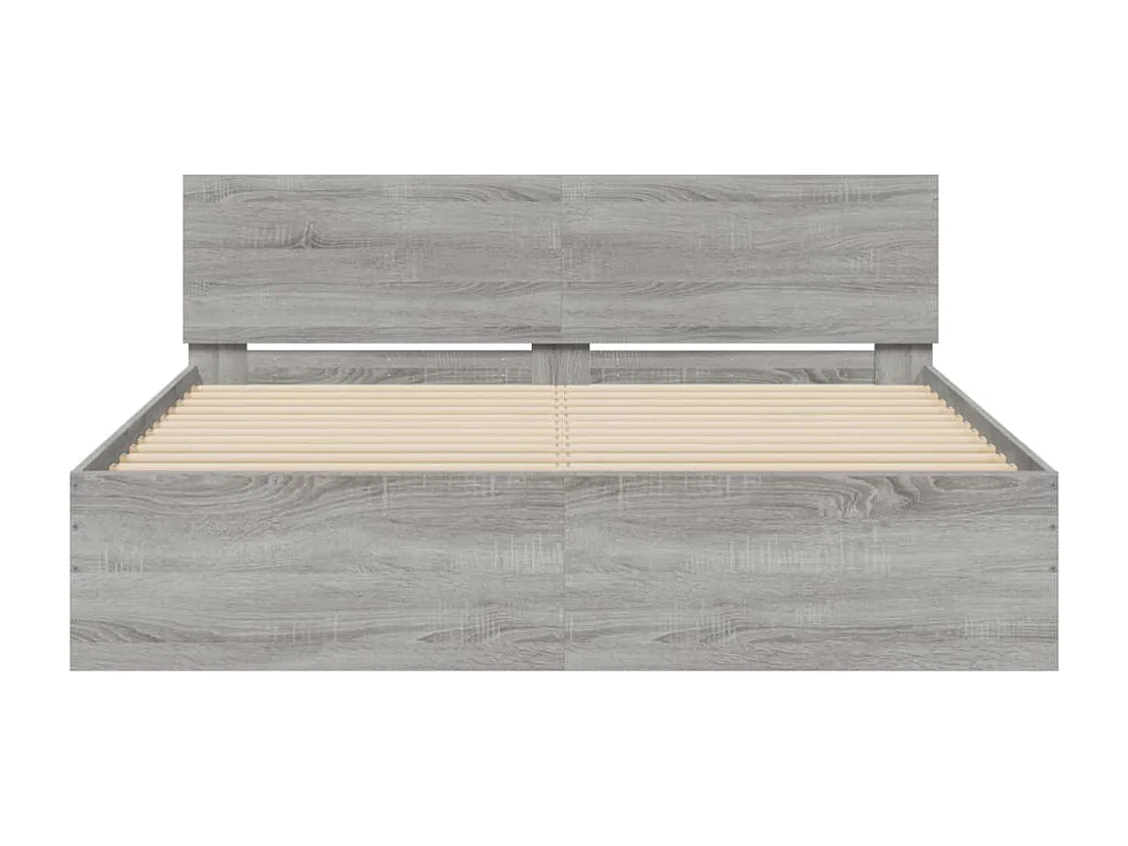 Cadre de lit sans matelas sonoma gris 140x200 cm